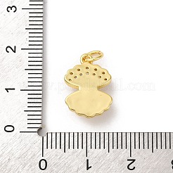 Brass Micro Pave Cubic Zirconia Pendants&nbsp;X-KK-I276-08G
