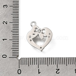 Valentine's Day Brass Micro Pave Clear Cubic Zirconia Pendants&nbsp;KK-A302-04P