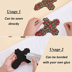 3Pcs Felt Glass Rhinestone Ornament Accessories&nbsp;PATC-FG0003-75