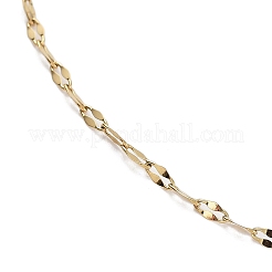 Ion Plating(IP) Adjustable 304 Stainless Steel Dapped Chain Necklaces&nbsp;NJEW-K270-02G