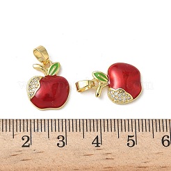 Brass Micro Pave Cubic Zirconia Pendants&nbsp;KK-I371-05G