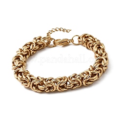 304 Stainless Steel Byzantine Chains Bracelets for Women&nbsp;BJEW-P399-01B-G