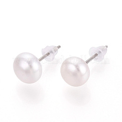 Natural Pearl Stud Earrings&nbsp;PEAR-N020-11A