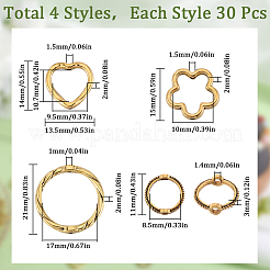 120Pcs 4 Styles Tibetan Style Alloy Bead Frames&nbsp;FIND-SC0008-83