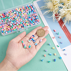 80G 8 Colors Handmade Polymer Clay Beads&nbsp;CLAY-PH0001-72