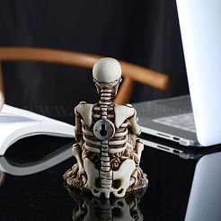 Resin Skull Stump Pen Holders&nbsp;SKUL-PW0002-054