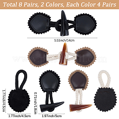 8 Pairs 2 Styles Resin Buttons&nbsp;BUTT-CL0001-09