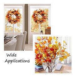 30Pcs 6 Colors Artificial Plastic Maple Leaf&nbsp;AJEW-CF0001-03