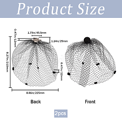 Polyester Mesh Bridal Veils&nbsp;AJEW-WH0470-10B