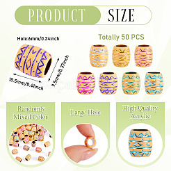 50Pcs Acrylic Hair Coil Cuffs&nbsp;AJEW-TA0003-23
