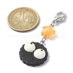 Biscuits with Eyes Opaque Resin Pendant Decorations&nbsp;HJEW-JM01560