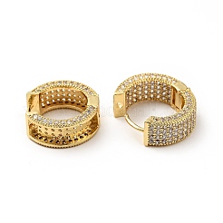 Clear Cubic Zirconia Hinged Hoop Earrings&nbsp;EJEW-F288-08