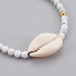Natural Howlite Braided Bead Bracelets&nbsp;BJEW-JB04079-03
