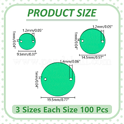 300Pcs 3 Styles Acrylic Mirror Sew on Rhinestones&nbsp;FIND-WR0012-08B