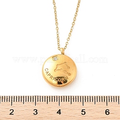 304 Stainless Steel Clear Cubic Zirconia Constellation Pendant Necklaces&nbsp;NJEW-R021-02G-02