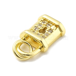 Rack Plating Brass Micro Pave Cubic Zirconia Charms&nbsp;KK-D359-05G