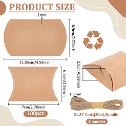 100Pcs Cardboard Paper Candy Pillow Gift Boxes&nbsp;CON-BC0008-15C