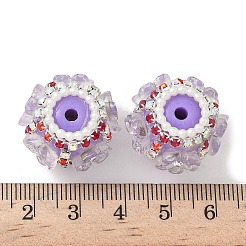 Flower Style Resin Rhinestone Beads&nbsp;CLAY-NH0003-05S
