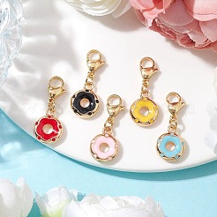 Donut Alloy Enamel Pendant Decorations&nbsp;HJEW-JM01913