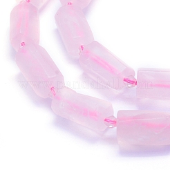 Frosted Natural Rose Quartz Beads Strands&nbsp;G-L552C-07