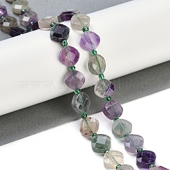 Natural Colorful Fluorite Beads Strands&nbsp;G-G182-A02-01