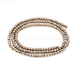 PVD Vacuum Plating Non-magnetic Synthetic Hematite Beads Strands&nbsp;G-F682-03-AB