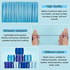 8 Roll 8 Styles Nylon Satin Rattail Cords&nbsp;NWIR-BC0002-06B