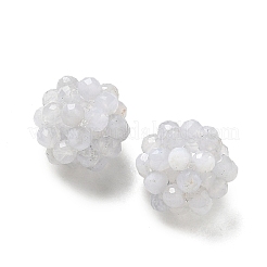 Natural Blue Lace Agate Woven Beads&nbsp;GG-CBA2E9C-H01-02
