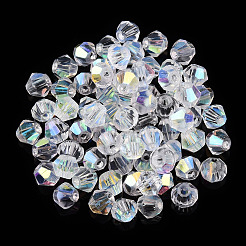 Electroplate Transparent Glass Beads&nbsp;GLAA-YWC0001-02A
