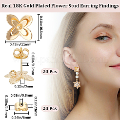 20Pcs Brass Stud Earring Findings&nbsp;KK-BBC0010-85
