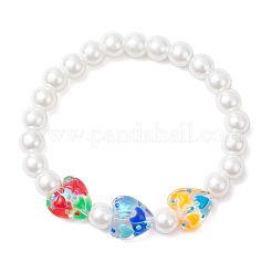 Handmade Glass Enamel & Glass Pearl Beads Bracelets&nbsp;BJEW-JB12172