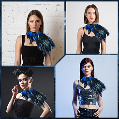 Gothic Style Natural Feather Cape&nbsp;AJEW-WH20067-017D