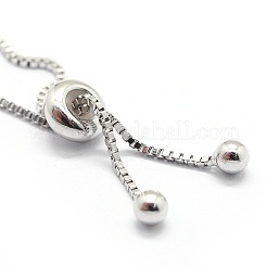 Anti-Tarnish Rhodium Plated 925 Sterling Silver Chain Bracelet Making&nbsp;MAK-L016-001P