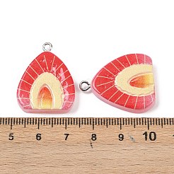 Fruit Theme Spray Painted Opaque Resin Pendants&nbsp;RESI-F061-02F