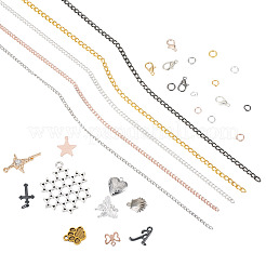 DIY Iron Chains Necklaces Making Kits&nbsp;DIY-TA0013-17