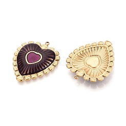 304 Stainless Steel and Enamel Pendants&nbsp;X-STAS-T068-103B-G