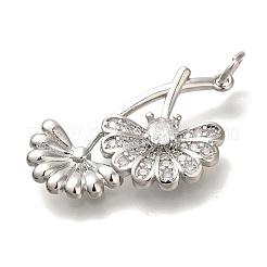 Rack Plating Brass Micro Pave Cubic Zirconia Pendants&nbsp;KK-I720-23P