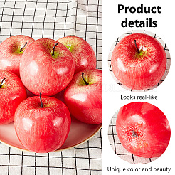 10Pcs Foam Simulation Apple Model&nbsp;AJEW-PH0011-63
