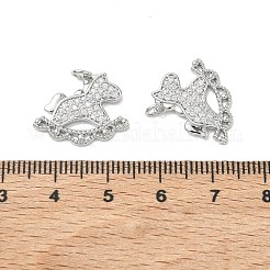 SHEGRACE Brass Micro Pave Cubic Zirconia Pendants&nbsp;XGRQ3D505-495P