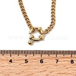 304 Stainless Steel Twisted Chain Necklaces with Spring Ring Clasps for Women&nbsp;NJEW-Z091-08G