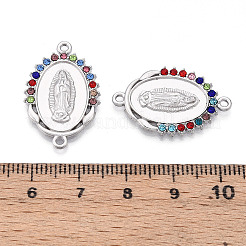 Alloy Rhinestone Connector Charms&nbsp;ALRI-T011-07