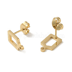 Ion Plating(IP) 304 Stainless Steel Studs Earring Findings&nbsp;STAS-I206-45G