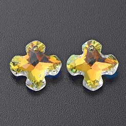 Electroplated Glass Charms&nbsp;EGLA-N006-013D