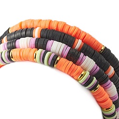 4Pcs 4 Style Polymer Clay Heishi Surfer Stretch Bracelets Set&nbsp;BJEW-TA00276