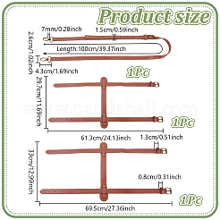 2Pcs 2 Styles PU Leather Blanket Strap&nbsp;AJEW-NB0007-82