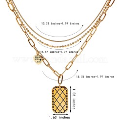 Stainless Steel 3 Layer Necklace&nbsp;JN1018A