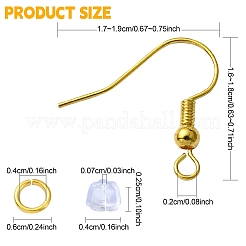 200Pcs 2 Color Brass Earring Hooks&nbsp;KK-YW0002-30