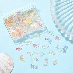 100Pcs Luminous Transparent Resin Decoden Cabochons&nbsp;RESI-FP0001-44