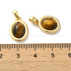 Natural Tiger Eye Pendants&nbsp;KK-H461-05G