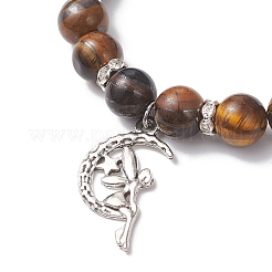 Tibetan Style Alloy Moon with Fairy Charm Bracelets&nbsp;BJEW-JB12692